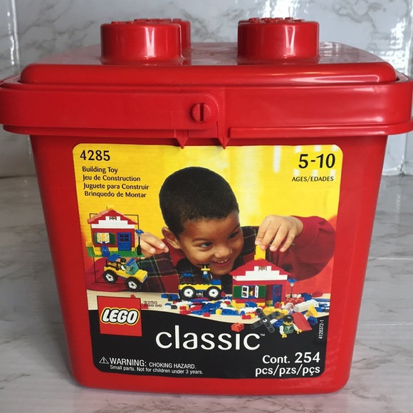 Lego Toys Vintage Lego 999 Classic 4285 Plastic Red Bucket Tote With Legos Inside Poshmark